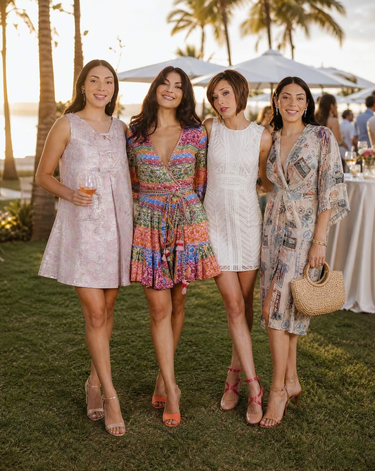 dress for beach wedding guest 2020 Attire by Season: Summer to Winter (2026) model-lily Black Dress Sheer Long Color:Plain Green