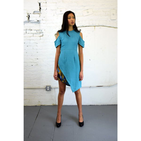 light blue dress