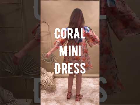 Coral Mini Dress | Summer Wedding Guest Dress