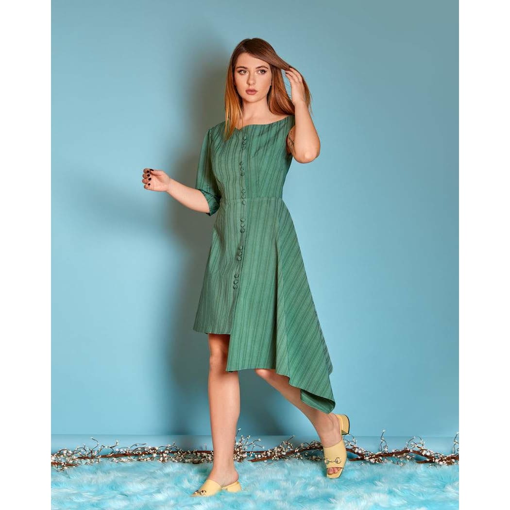 Mughal Wrap Dress for women | Green Jacket Dress | Asymmetrical Dress Sandhya Garg Mughal Wrap Dress for women | Green Jacket Dress | Asymmetrical Dress Sandhya Garg