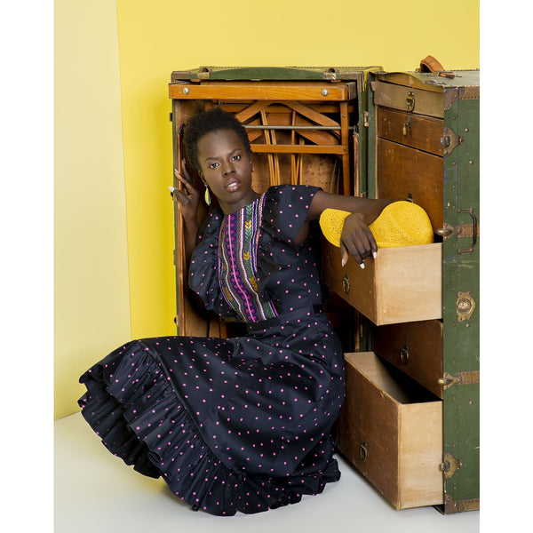 Black Bohemian Midi Dress