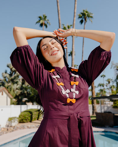 Burgundy dress long sleeve