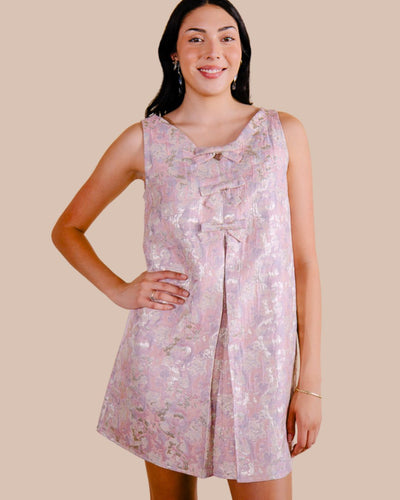 pink jacquard dress