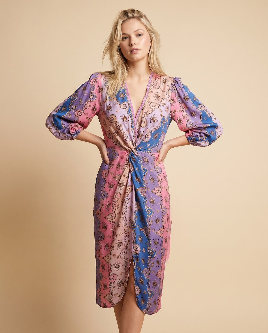 pink wrap midi dress Dionne Hot Pink Wrap Detail Midi Dress Get That Trend