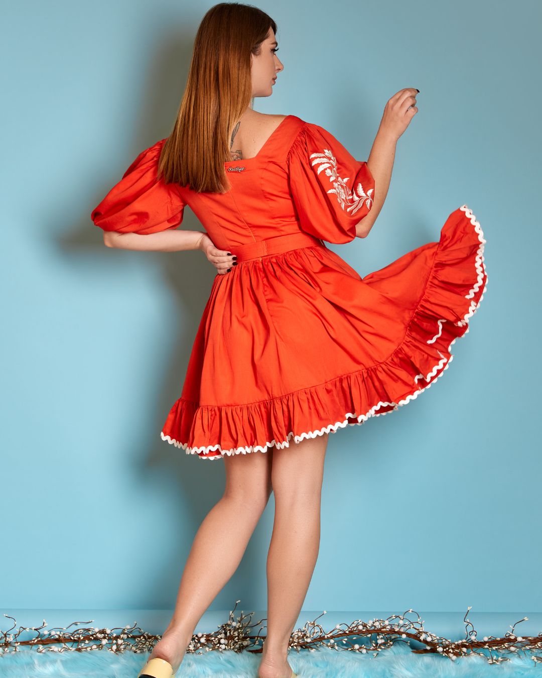 Burnt Orange Dress | Fit and Flare