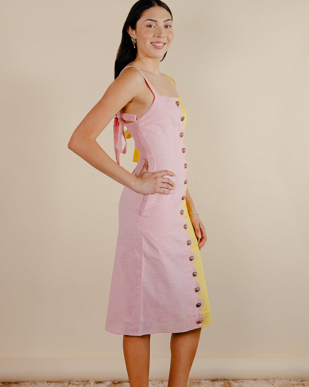 artisanal blush midi dress Maeve Dress, Blush Blush Pink / S