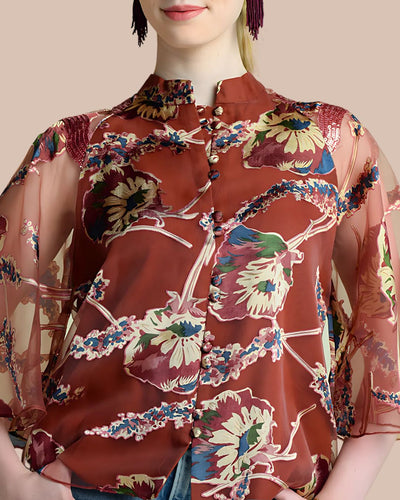 women floral top