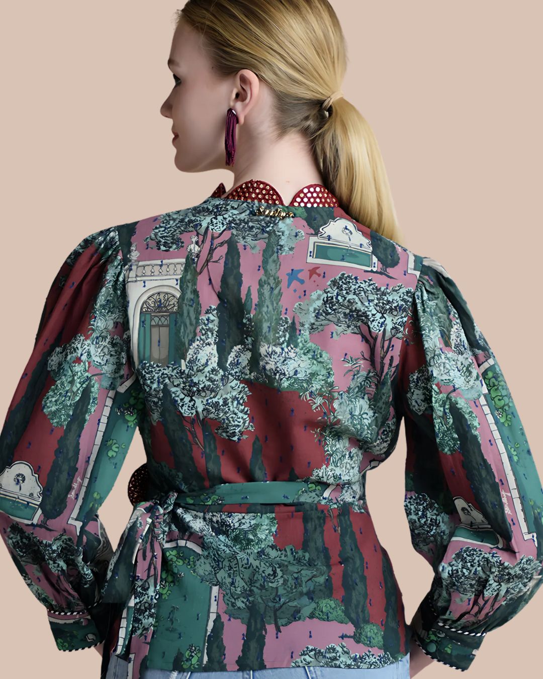 long sleeve wrap top