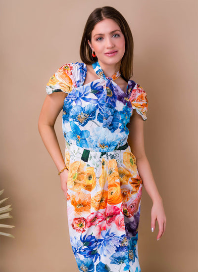 mtk floral womens wrap dress
