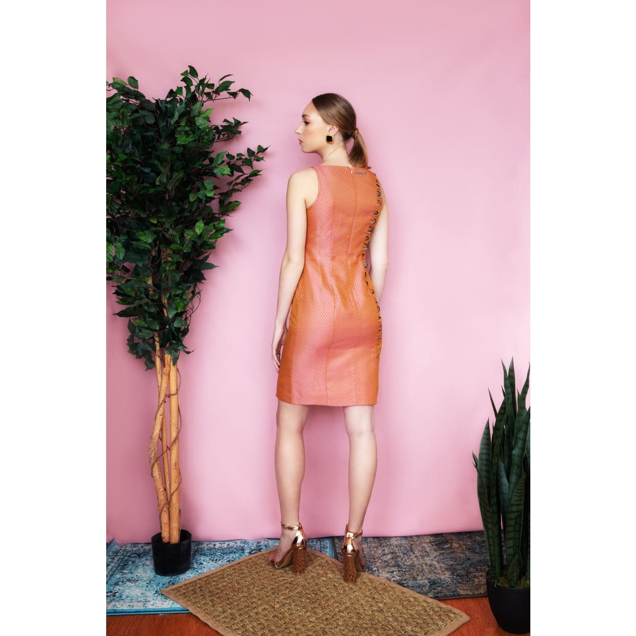 Rumi Rose Gold Dress | Dresses for women | Pink Dresses Sleeveless Sandhya Garg Rumi Rose Gold Dress | Dresses for women | Pink Dresses Sleeveless Sandhya Garg