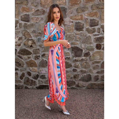 summer maxi dress with sleeves
