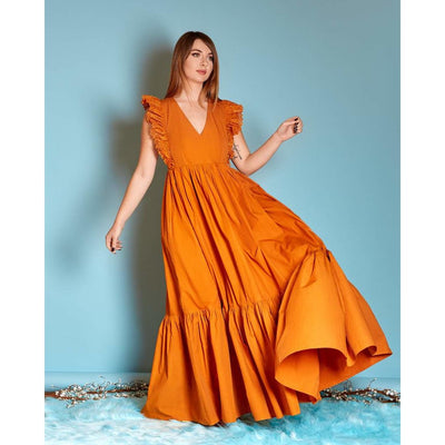 Saffron maxi dress