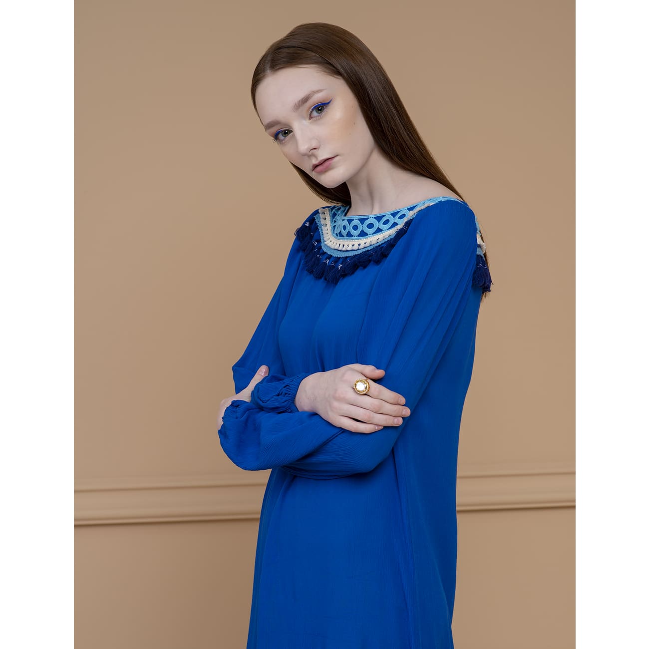 Neela Blue Boho Dress for women – Sandhya Garg