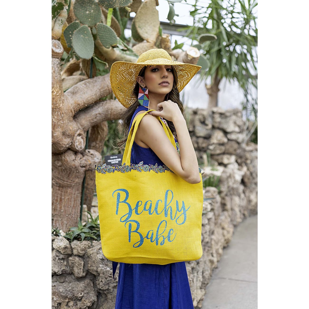 Peela Yellow Tote Bag Jewelry and Accessories Sandhya Garg Free Shipping beach dress Bohemian Dress cruise dress Designer dress Dress for