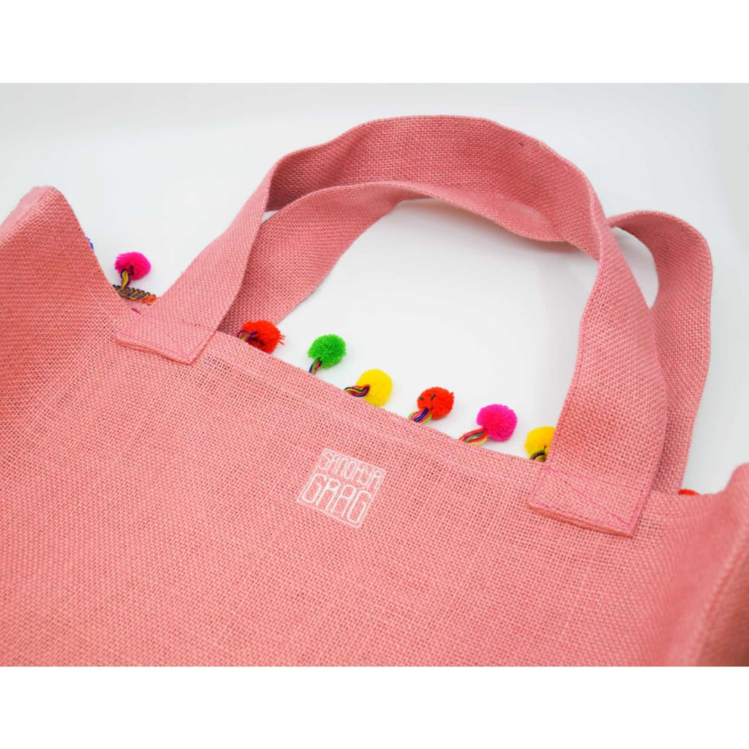 Pink Vacation Big Tote Bag Convenient Travel Beach Bag – Sandhya