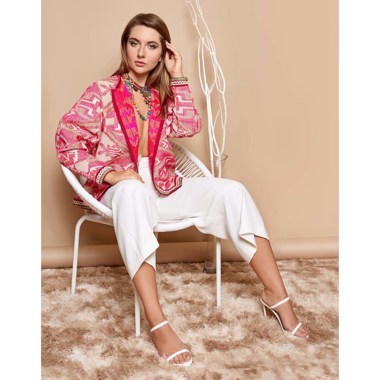 Poiret Pink Ikat Jacket