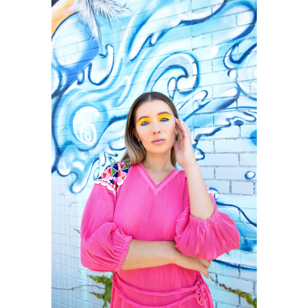 Pink dress with sleeves for summer style for women USA online boutique