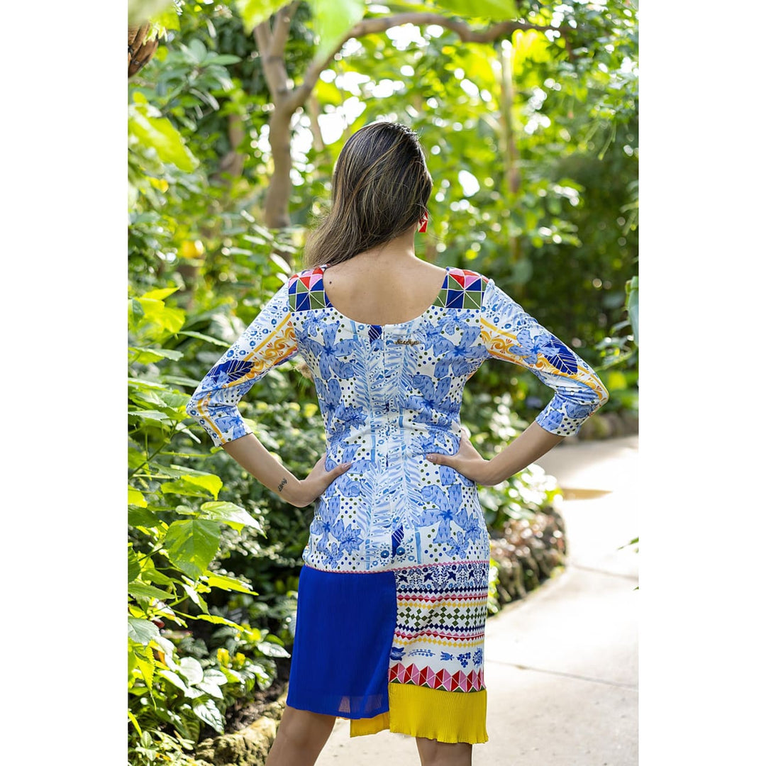 Sofia Pleated Designer Dress for vacation – Sandhya Garg 